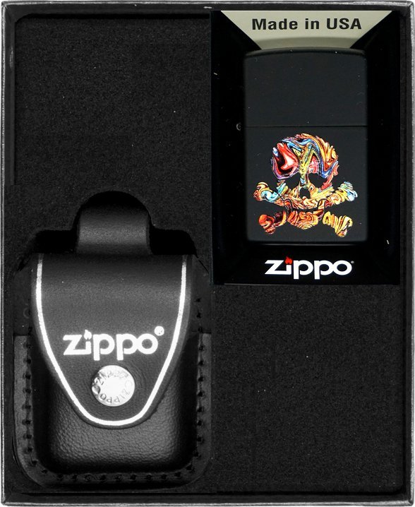 Zestaw ZIPPO Zapalniczka SKULL DESIGN 2 Prezentowy No3