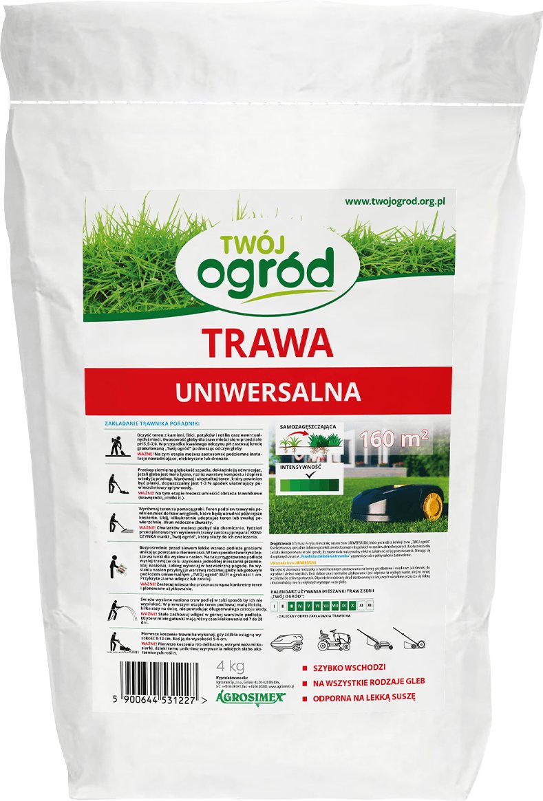 Mieszanka nasion Trawa Uniwersalna Twój Ogród 4 kg
