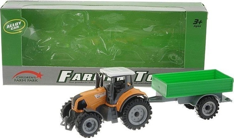 Traktor z przyczepą metalowy