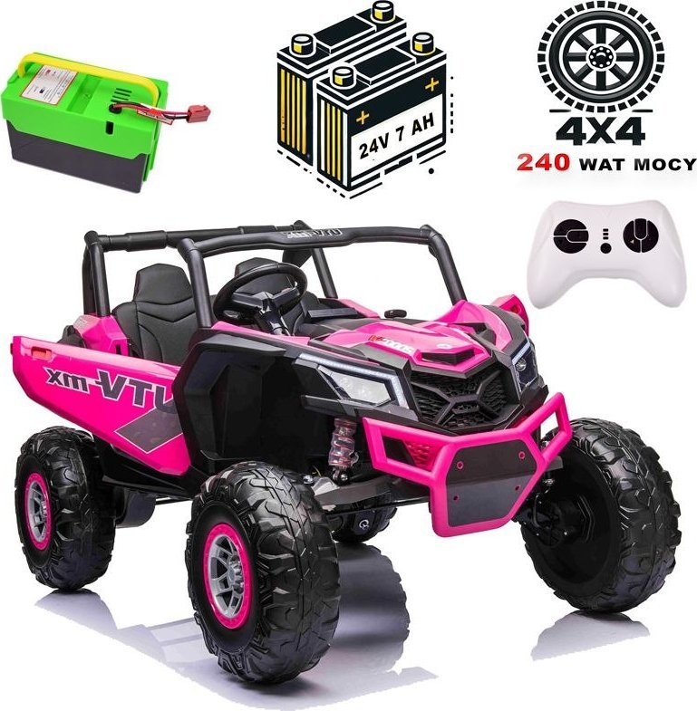 Import SUPER-TOYS MEGA BUGGY UTV-MX DLA 2 DZIECI 4X60W ( 240 WAT) 24V XMX613