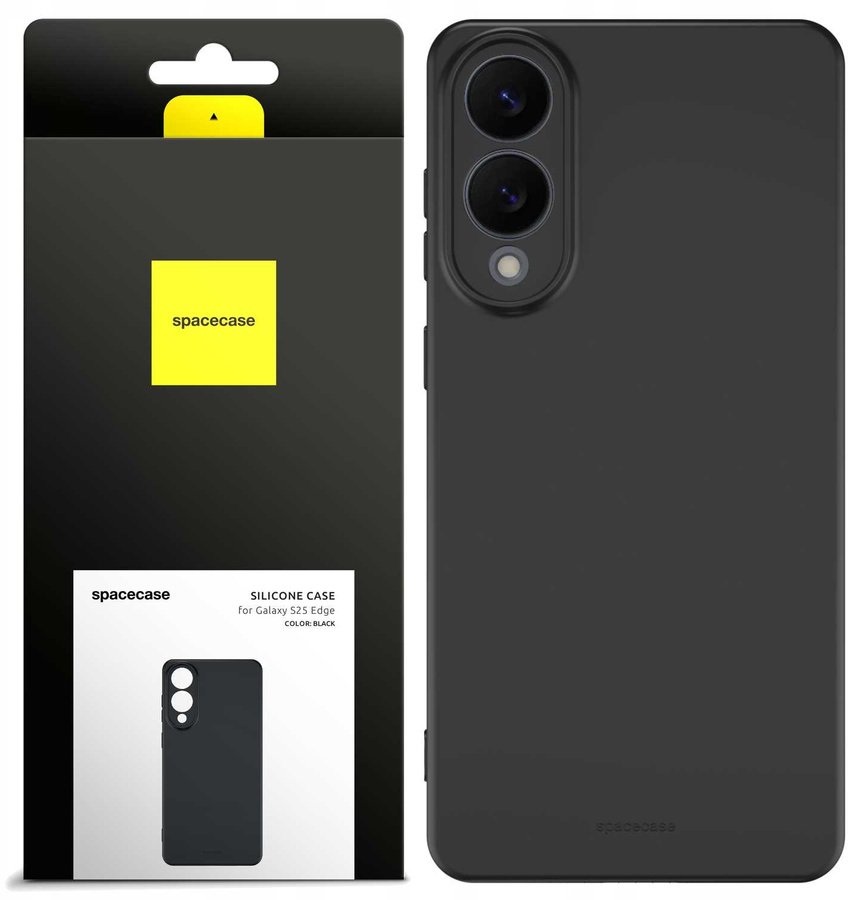 SpaceCase Etui Silicone Case 3.0 Galaxy S25 Edge black standard