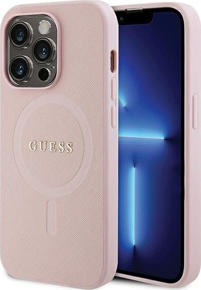 Guess GUHMP14XPSAHMCP iPhone 14 Pro Max 6,7" różowy/pink hardcase Saffiano MagSafe