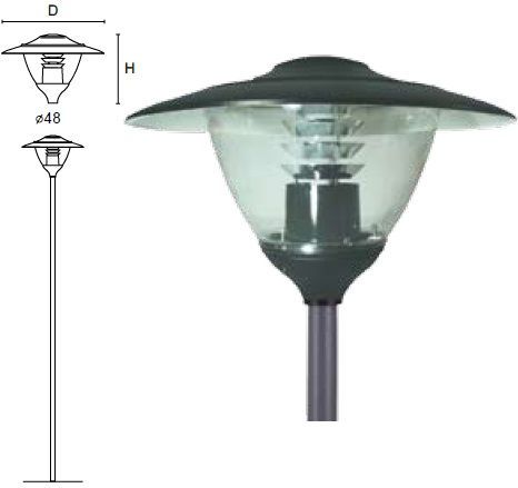 Es-System Oprawa parkowa 70W OCP-70.B-PC/II ESCLS (3130100)