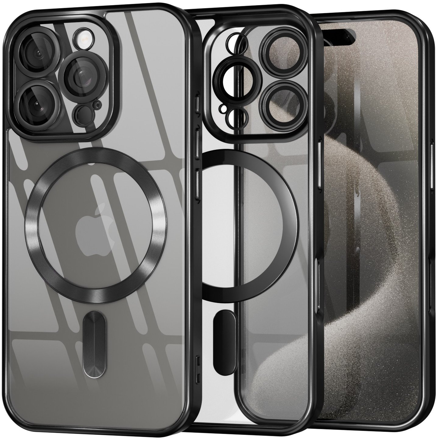 Etui Supero TPU Acrylic z MagSafe do iPhone 16 Pro, czarne