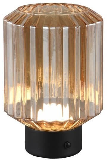 Table LED lamp REALITY LORD 1.5W 3000K 100lm rechargeable black/gold O13x19cm