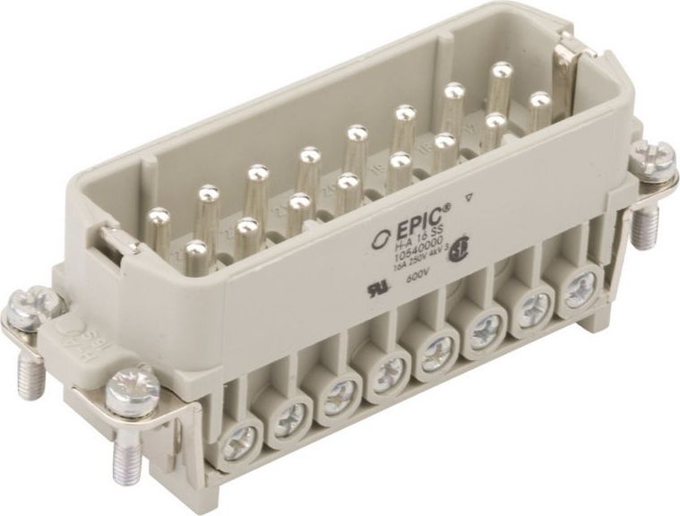 LAPP Wkład złącza 16P+PE męski 16A 250V EPIC H-A 16 SS 17-32 DR PH1 (10540000)