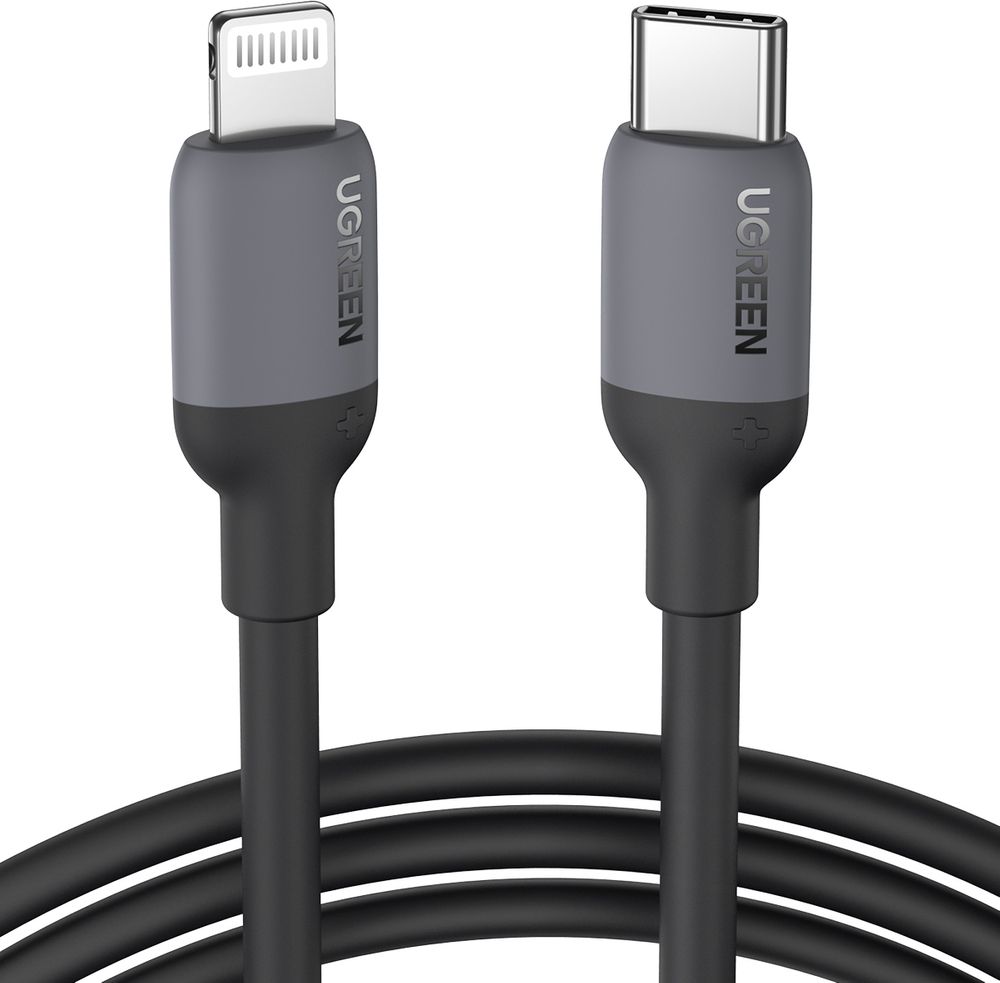 Kabel USB Ugreen USB-C - Lightning 1 m Czarny (UGR1164BLK)