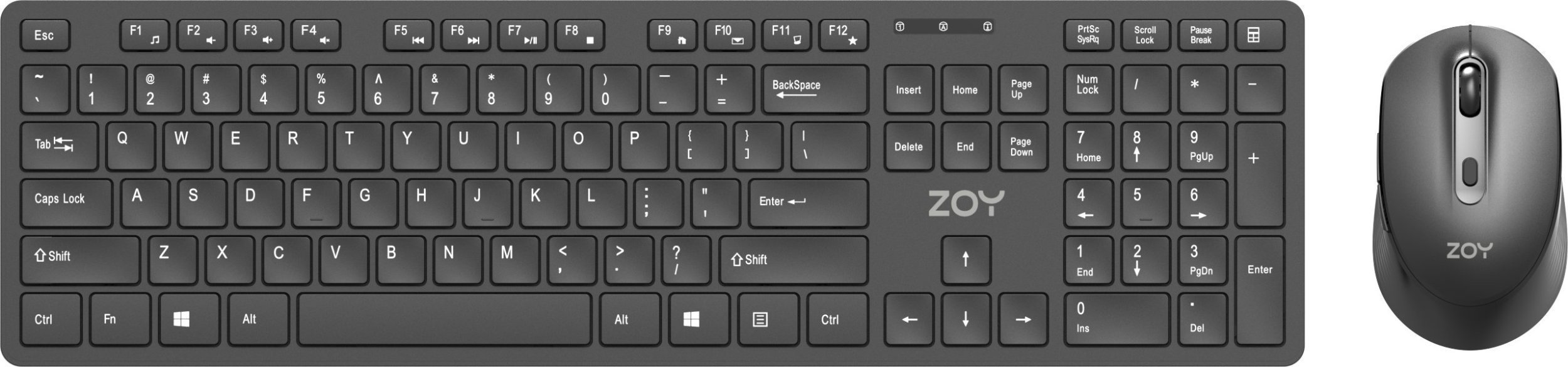 Klawiatura + mysz ZOY Klawiatura + mysz ZOY ZKM888 + Podstawka pod laptopa ZOY ZLS02 + Słuchawki ZOY ZHS40