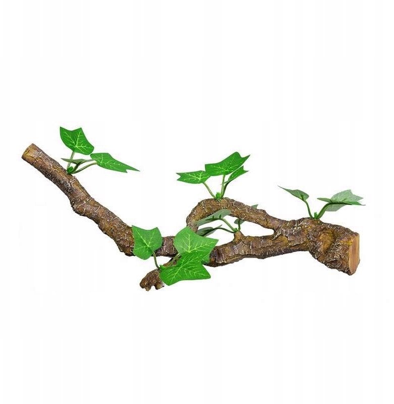 Terra Natura Dekoracja terrarystyczna ga��� z li��mi �rednia 31 cm