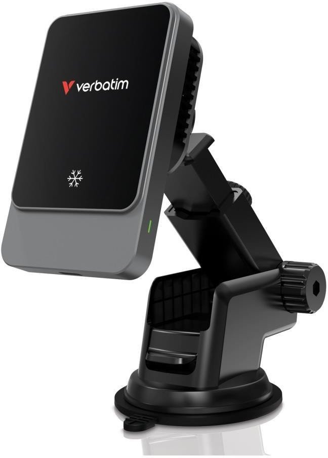 Ładowarka samochodowa magnetyczna bezprzewodowa Charge 'n' Drive Verbatim 15W/7,5W Qi RGB