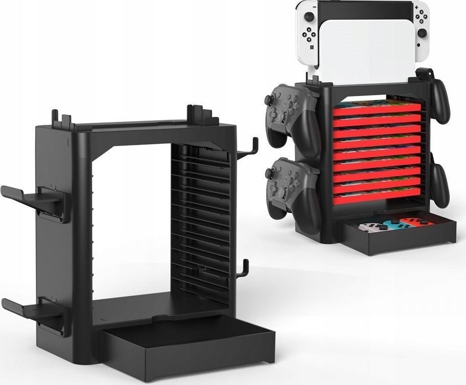 JYS Organizer Stojak Podstawka Na Konsolę, Pady, Akcesoria I Gry Nintendo Switch / Switch Oled Ns153