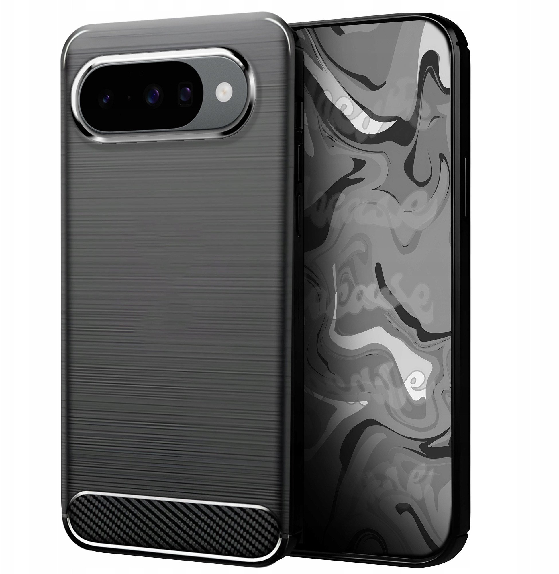 Etui do Google Pixel 10 / 10 Pro (Czarne, Pancerne, Karbonowe, Ochronne)