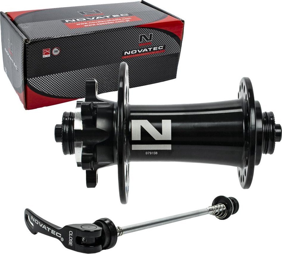 Novatec Piasta przednia Novatec NT-D791SB QR, 9 mm x 100 mm, 36 H, czarna