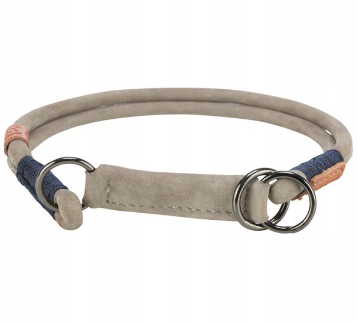BE NORDIC, obroża zaciskowa, dla psa, szara, skórzana, XS–S: 30 cm/o 5 mm