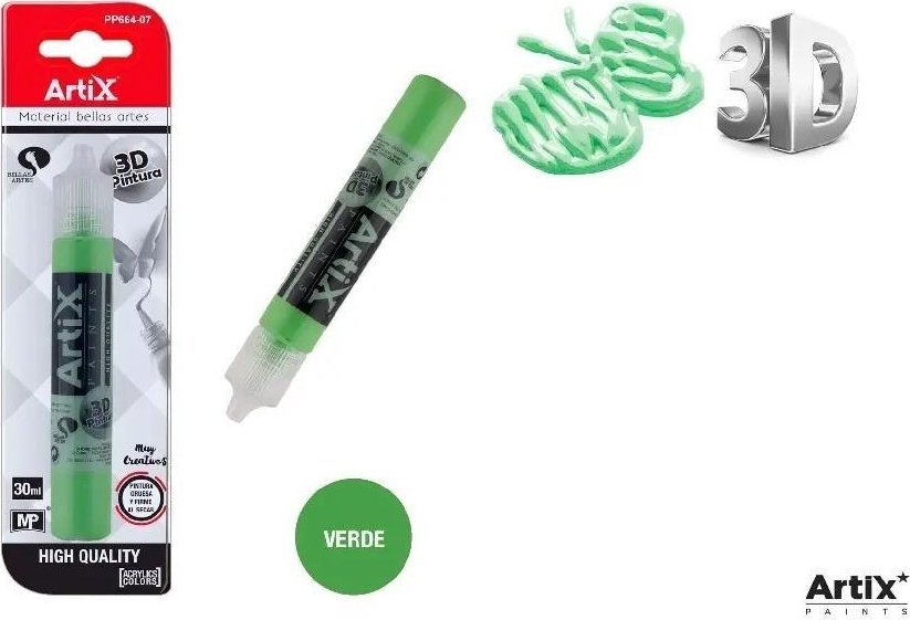 Happy Color Farba strukturalna 3D zielony 30ml