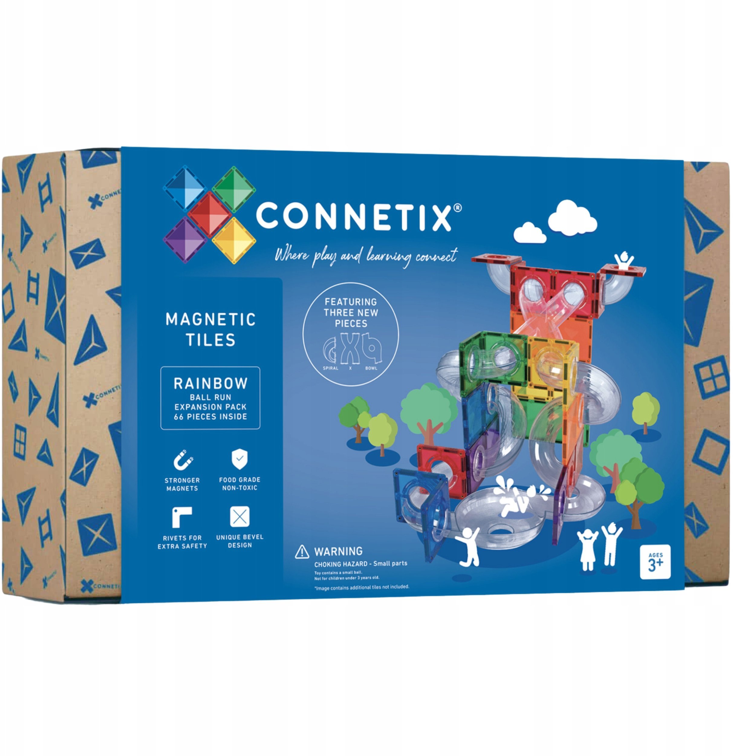 CONNETIX Rainbow Ball Run Expansion Pack 66 el kulodrom magnetyczny 3+