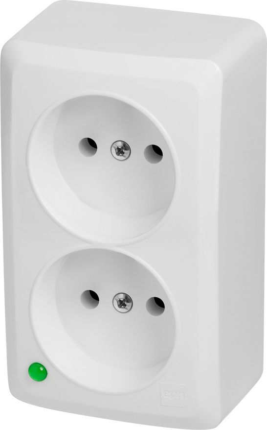 Elektro-Plast BERG Gniazdo podwójne n/t 2x2P 16A (3744-00)
