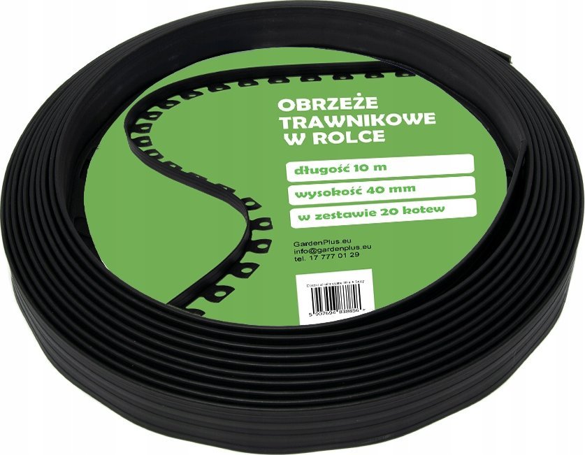 GardenPlus Obrzeże trawnikowe 40mm ogrodowe chodnikowe w rolce GardenPlus
