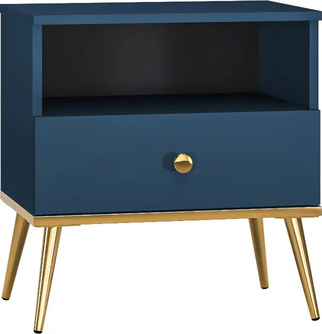 ML Meble Szafka nocna BLU 1S granatowa ML MEBLE