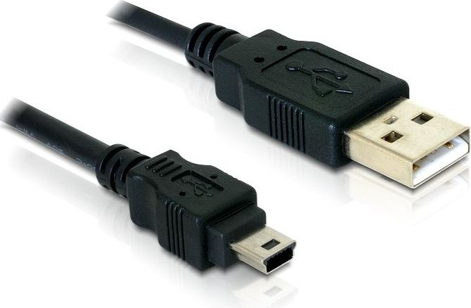 Kabel USB Delock USB-A - miniUSB 1.5 m Czarny (82252)