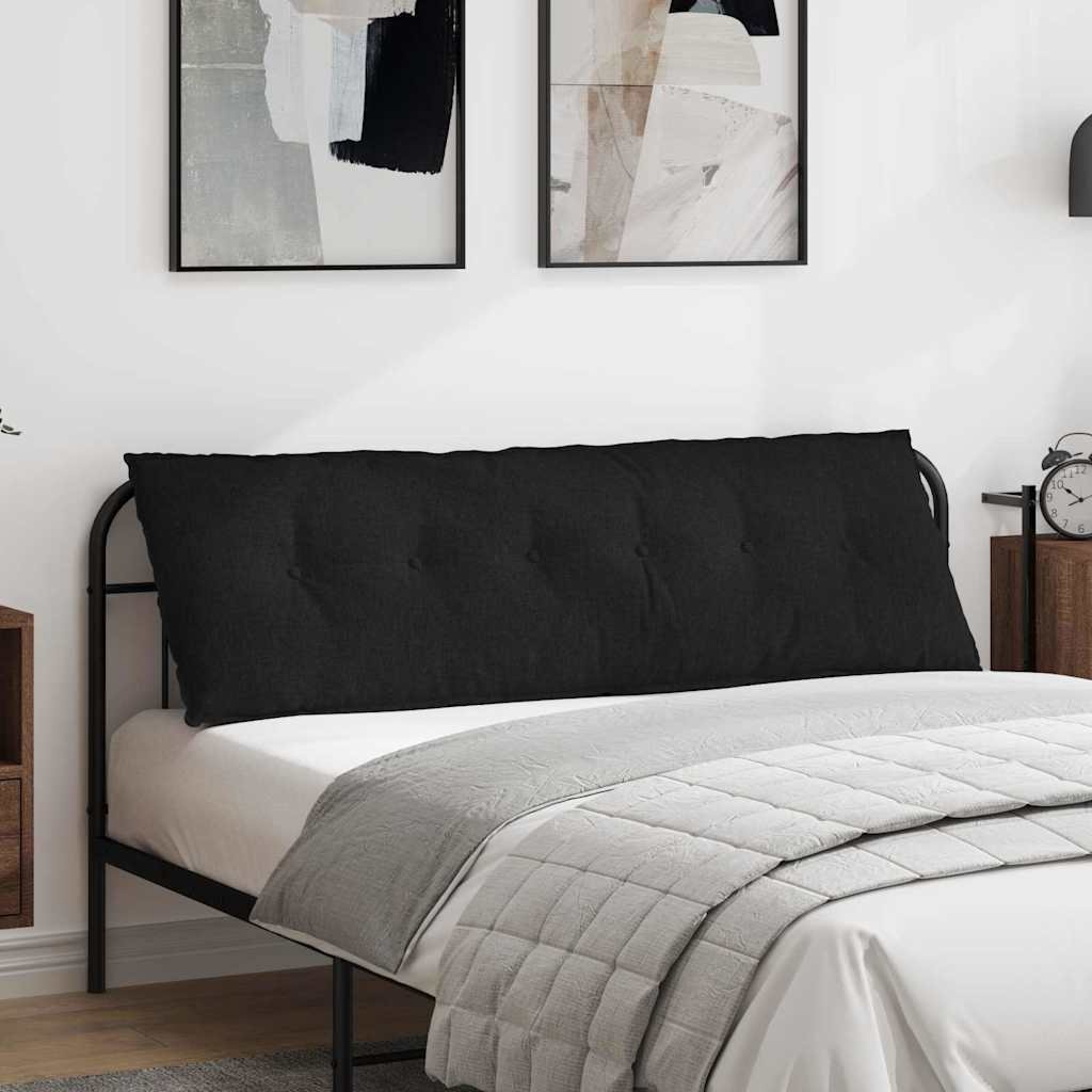 vidaXL Poduszka na plecy czarny 160 x 19 x 50 cm tkanina