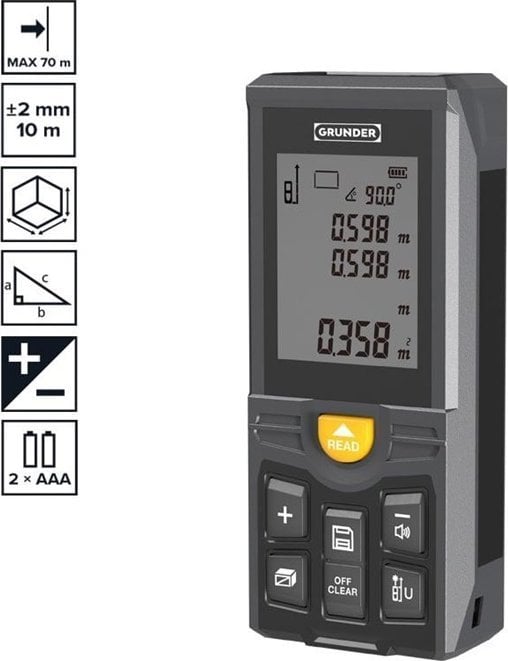 Dalmierz laserowy Sourcing DISTANCE MEASURE GRUNDER CJA70 70M