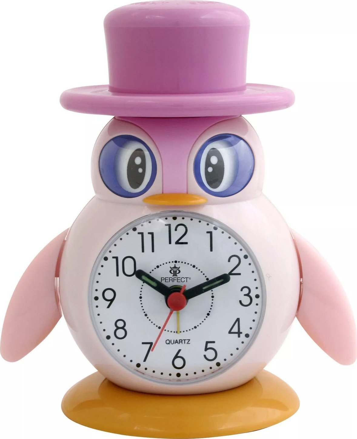 Budzik Perfect BB152 dziecięcy pingwin różowy .