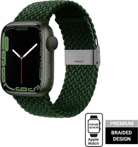 Crong Pasek pleciony Crong Wave Band do Apple Watch 42/44/45 mm zielony