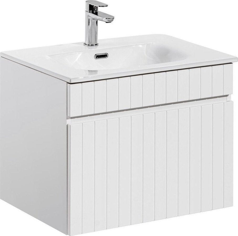 Comad Wąska szafka z umywalką, Iconic, 60x46x46 cm, biały, mat