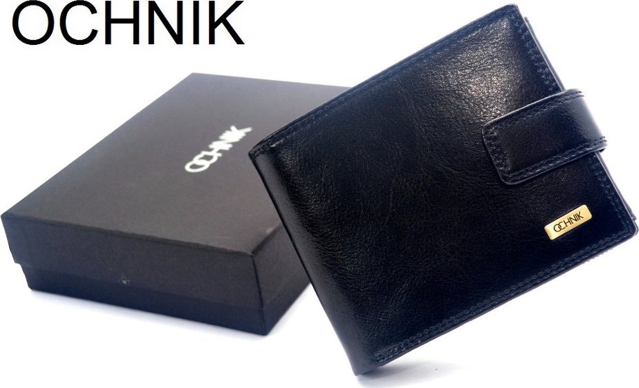 OCHNIK OCHNIK czarny skórzany portfel męski SL-191-99 SL 191 99