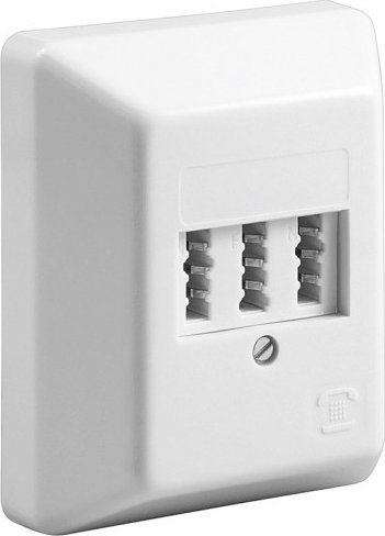 Triton Puszka natynkowa 3x TAE-NFN - Wersja kolorystyczna Biały