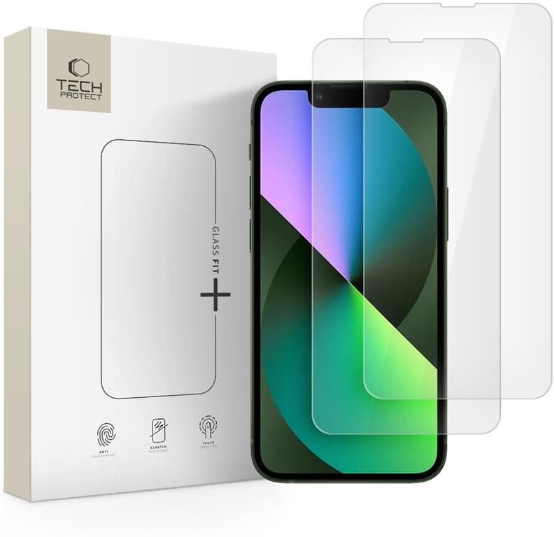 SZKŁO HARTOWANE TECH-PROTECT GLASS FIT+ 2-PACK IPHONE 13 MINI CLEAR