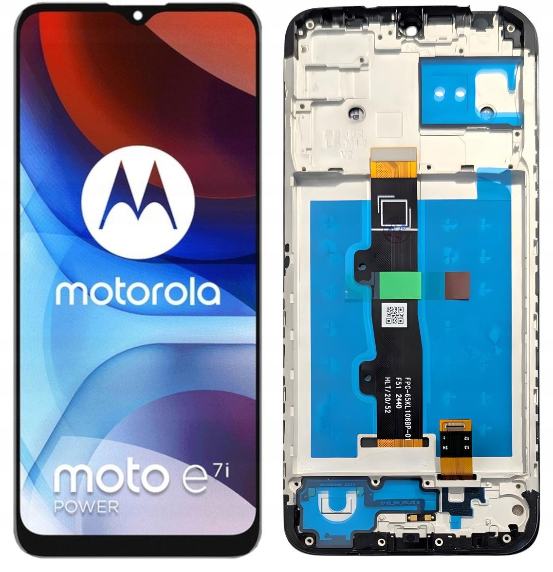 WYŚWIETLACZ EKRAN LCD DO MOTOROLA E7i POWER RAMKA