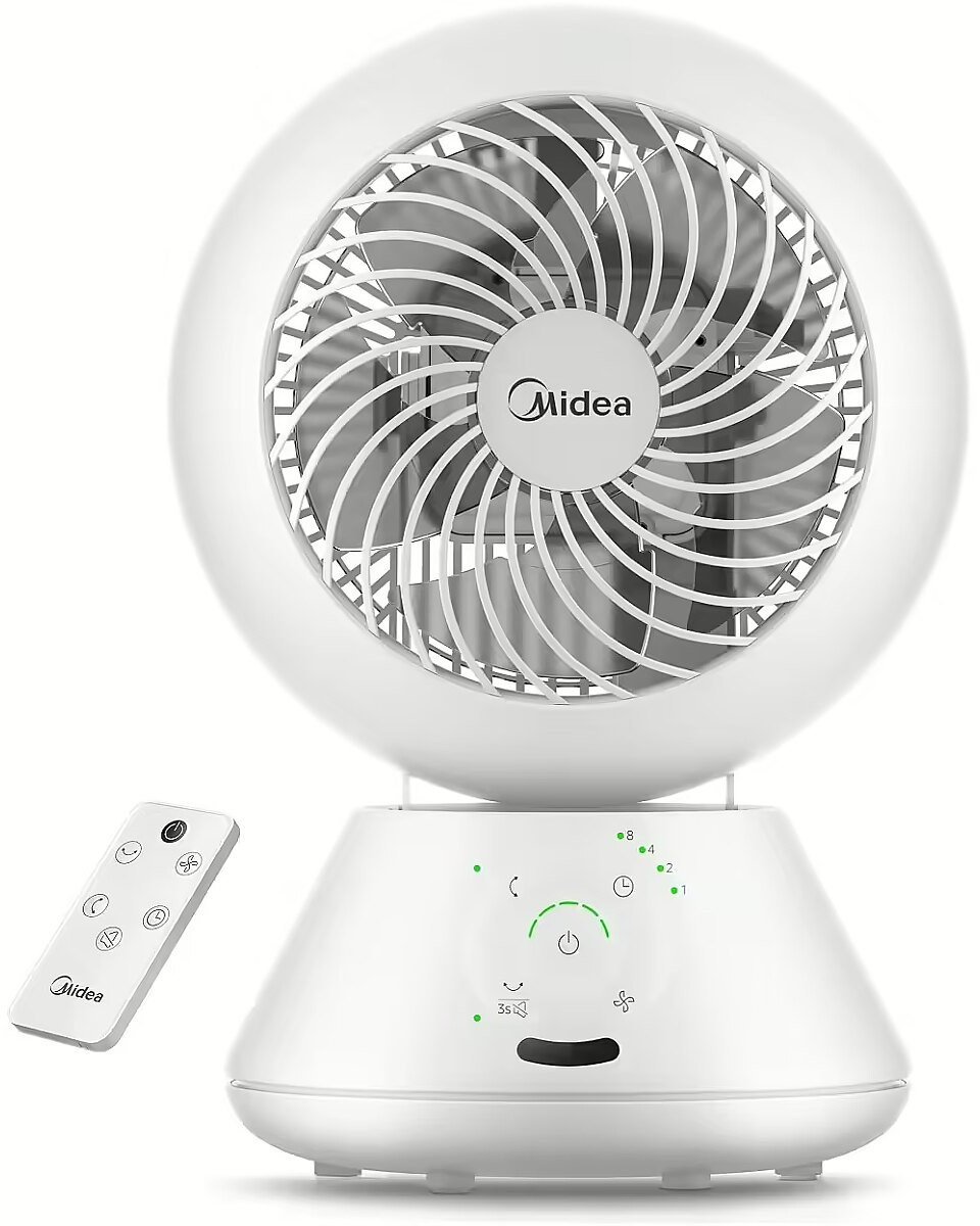 Wentylator Midea Fan | MDF24JRW TurboForce | Table Fan | White | Number of speeds 5 | Oscillation | Remote control