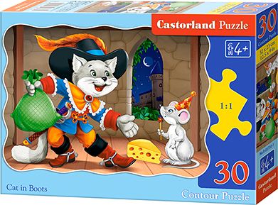 Castorland Puzzle Cat in Boots 30 elementów