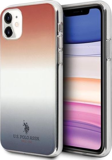 U.S. Polo Assn US Polo USHCN61TRDGRB iPhone 11 czerwono-niebieski/blue&red Gradient Pattern Collection