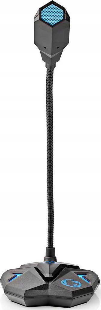 Mikrofon Nedis Nedis GMICGU100BK mikrofon Czarny, Niebieski Mikrofon do komputera