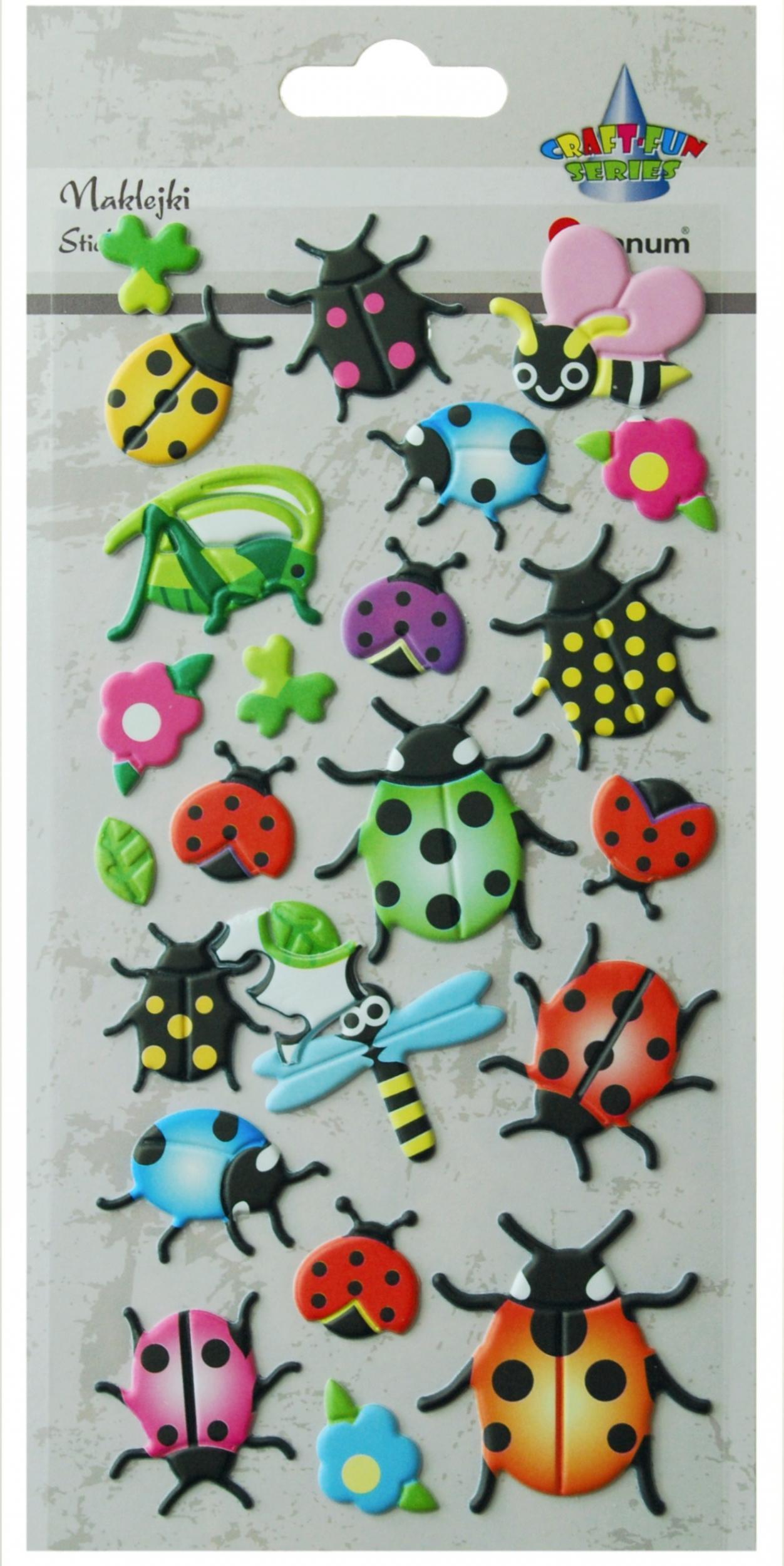 Titanum Naklejki wypukłe owady 24szt