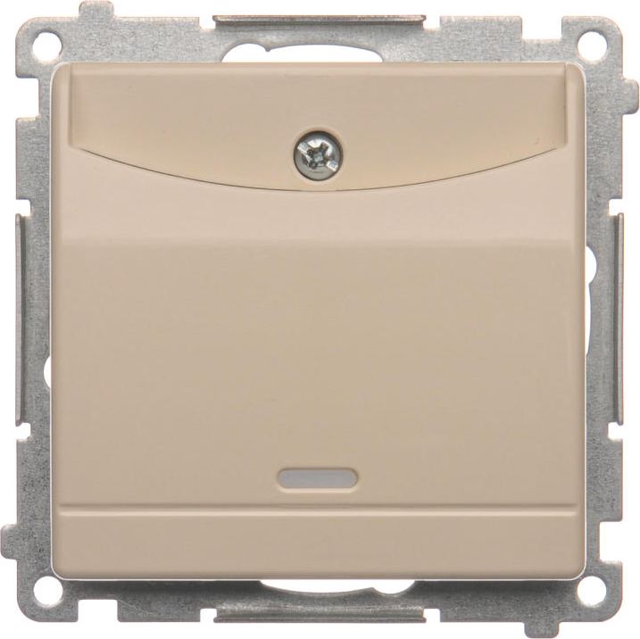 Kontakt-Simon Łącznik hotelowy z podświetleniem 10A 230V wtyk do zagniatania kremowy (DWH1.01/41)