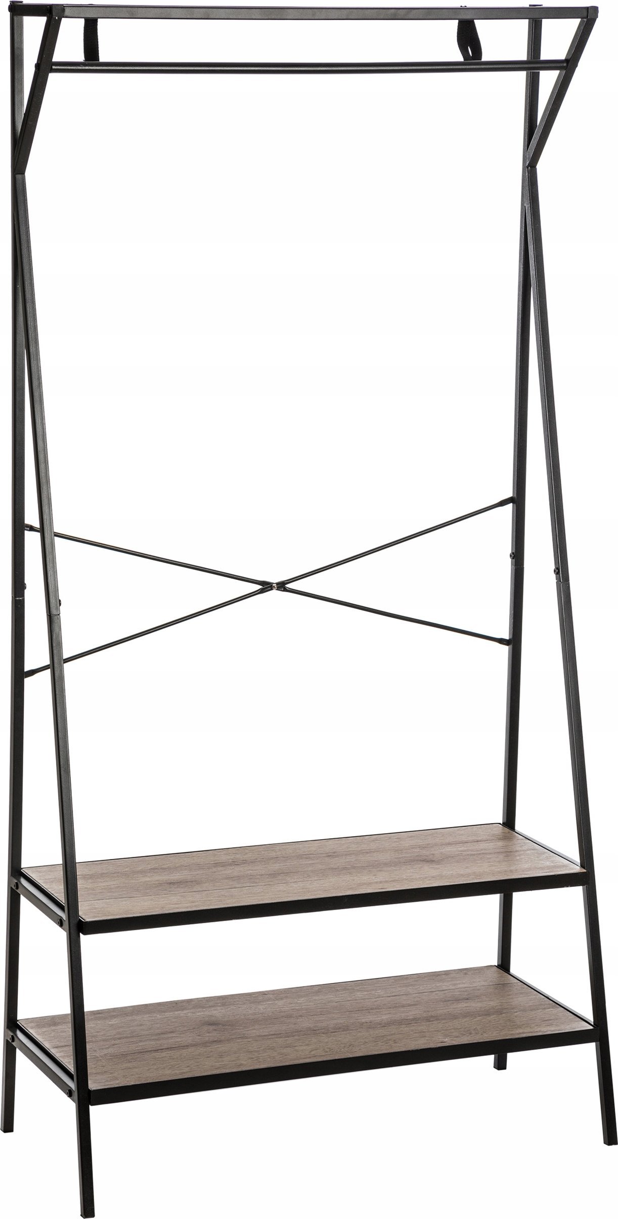 5five Wieszak na ubrania z półkami na buty, 160 x 80 x 38 cm, drążek, otwarta szafa