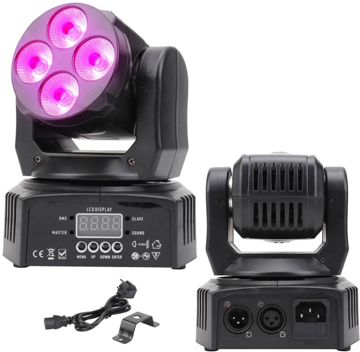 NN 408 WASH 4x8W RGBW minigłowica ruchoma LED