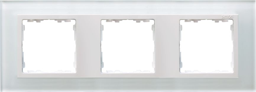 Kontakt-Simon Ramka potrójna Simon 82 szklana biały (82637-30)