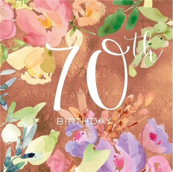 Museums & Galleries Karnet kwadrat z kopertą Urodziny 70