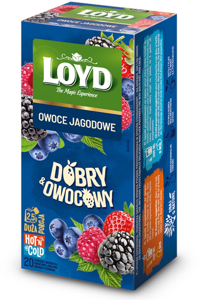 LOYD Herbata na ciepło i zimno owoce jagodowe 20x2,5g