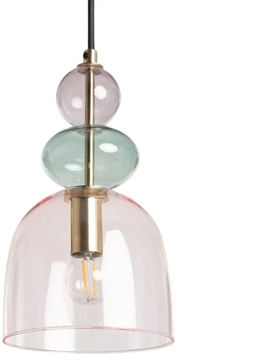 Skandynawska lampa wisząca Koloreno ABR-KOLO2-F Abruzzo fioletowy zielony