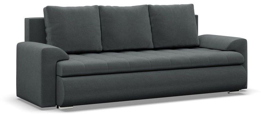 Kanapa rozkładana, Bosco, kronos, 222x96x92 cm, ciemny szary