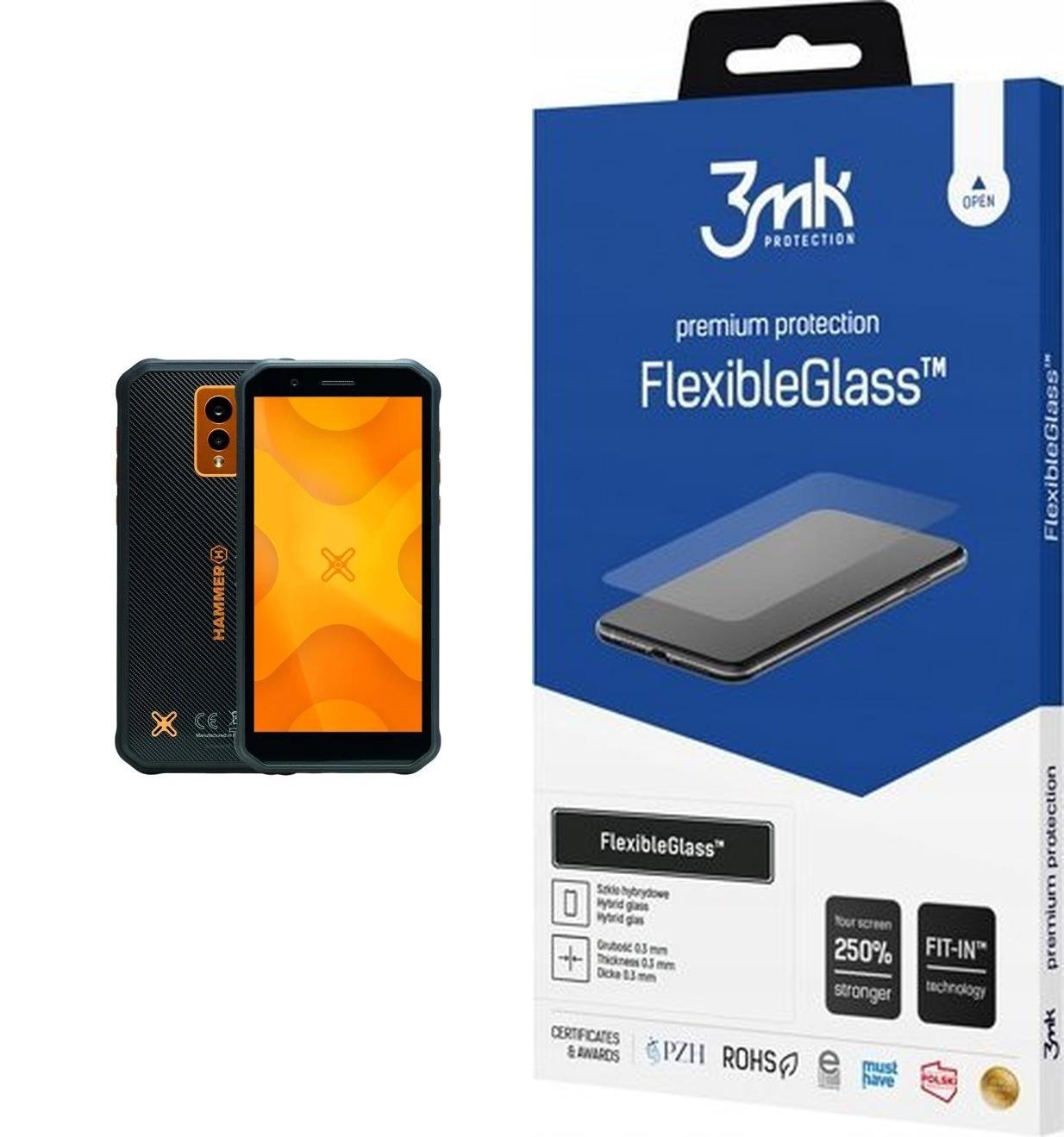 Smartfon myPhone Hammer Energy X 4/64GB Czarny (TELAOSMAHAM00002) + FlexibleGlass