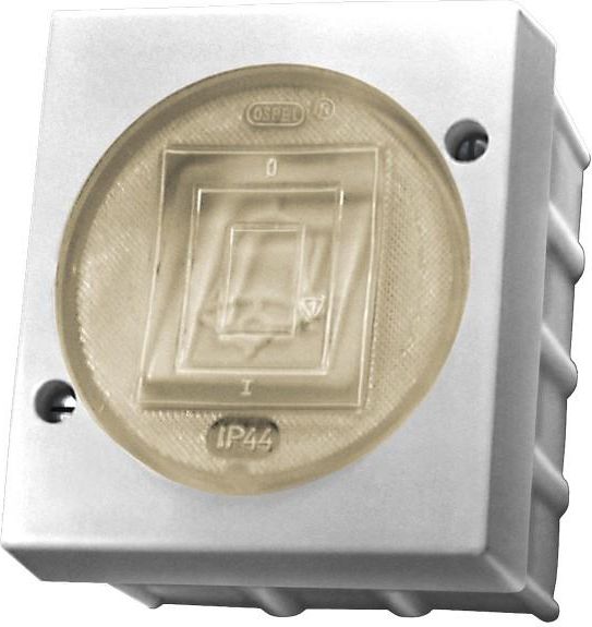 Ospel Łącznik dzwonek Lambda pojedynczy hermetyczny IP44 biały (ŁNH-6L/00)