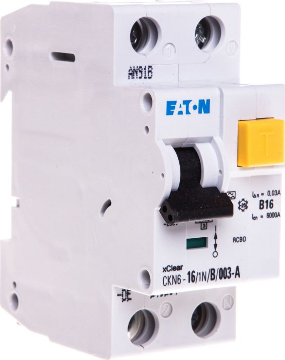 Eaton Wyłącznik różnicowo-nadprądowy 2P 16A B 0,03A typ AC PKNM 16/1N/B/003 236200