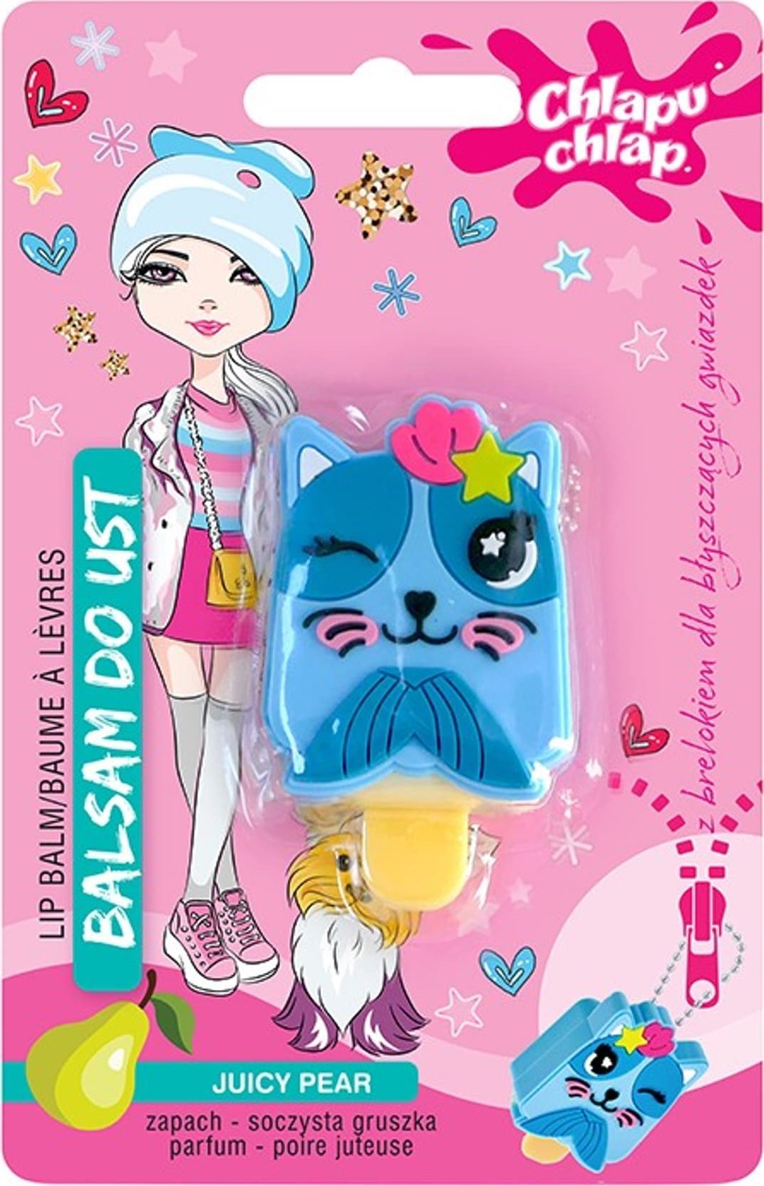 Chlapu Chlap Balsam do ust z brelokiem - Soczysta gruszka